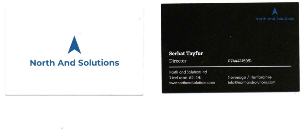 North And Solutions business card design